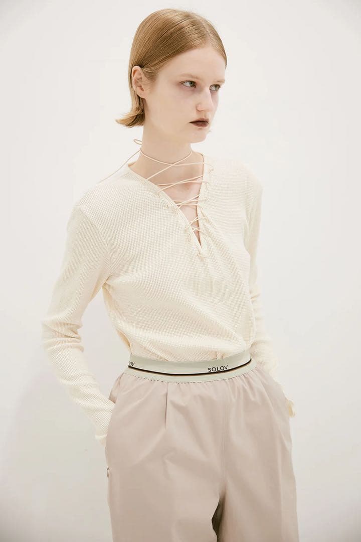 SOLOV ソロヴ ソロブ LACE UP THERMAL TOPS