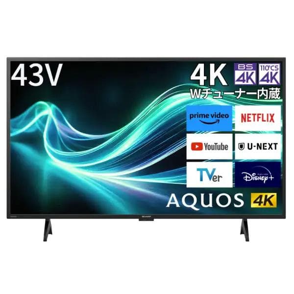 美品 25年製 43V型SHARP AQUOS 4T-C43GL1 4Kテレビ