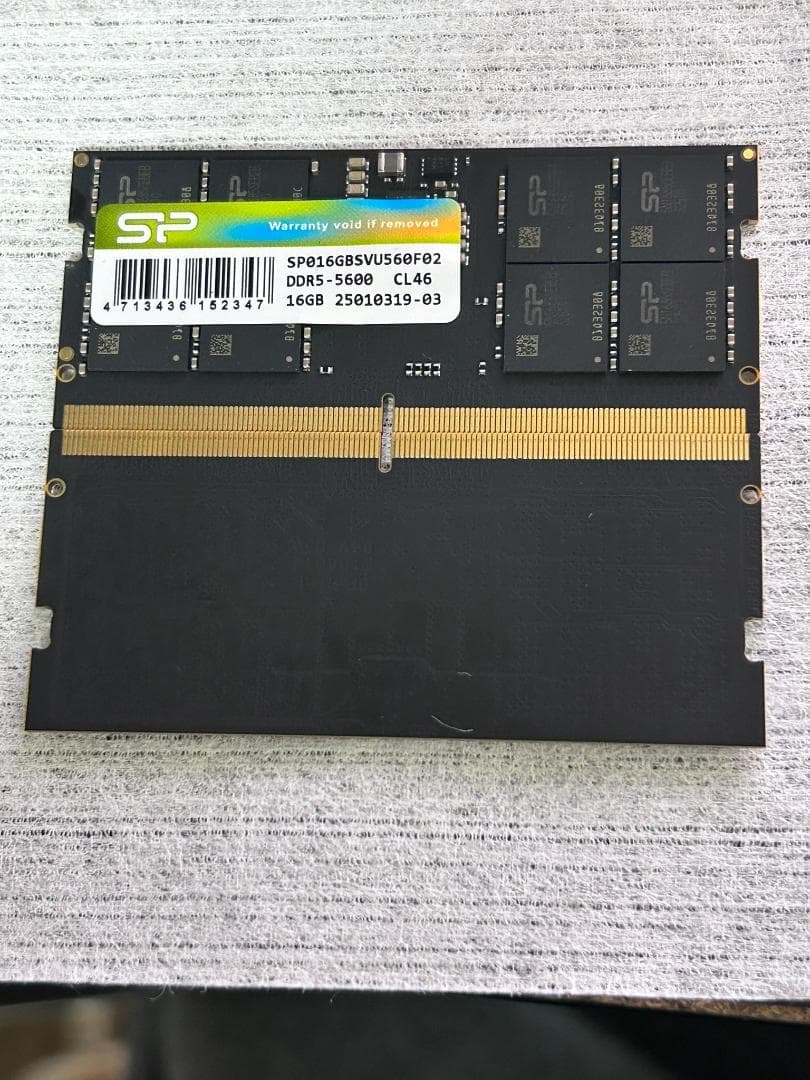 【美品】ノートPC用 SPメモリーDDR5-5600 32GB(16X2)