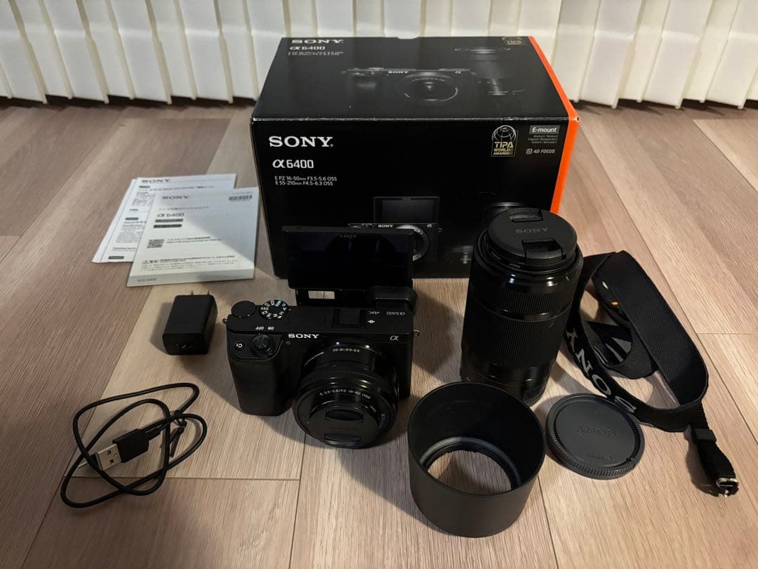 【ガイドブック．予備バッテリー付】SONY α6400 ダブルズームレンズキット
