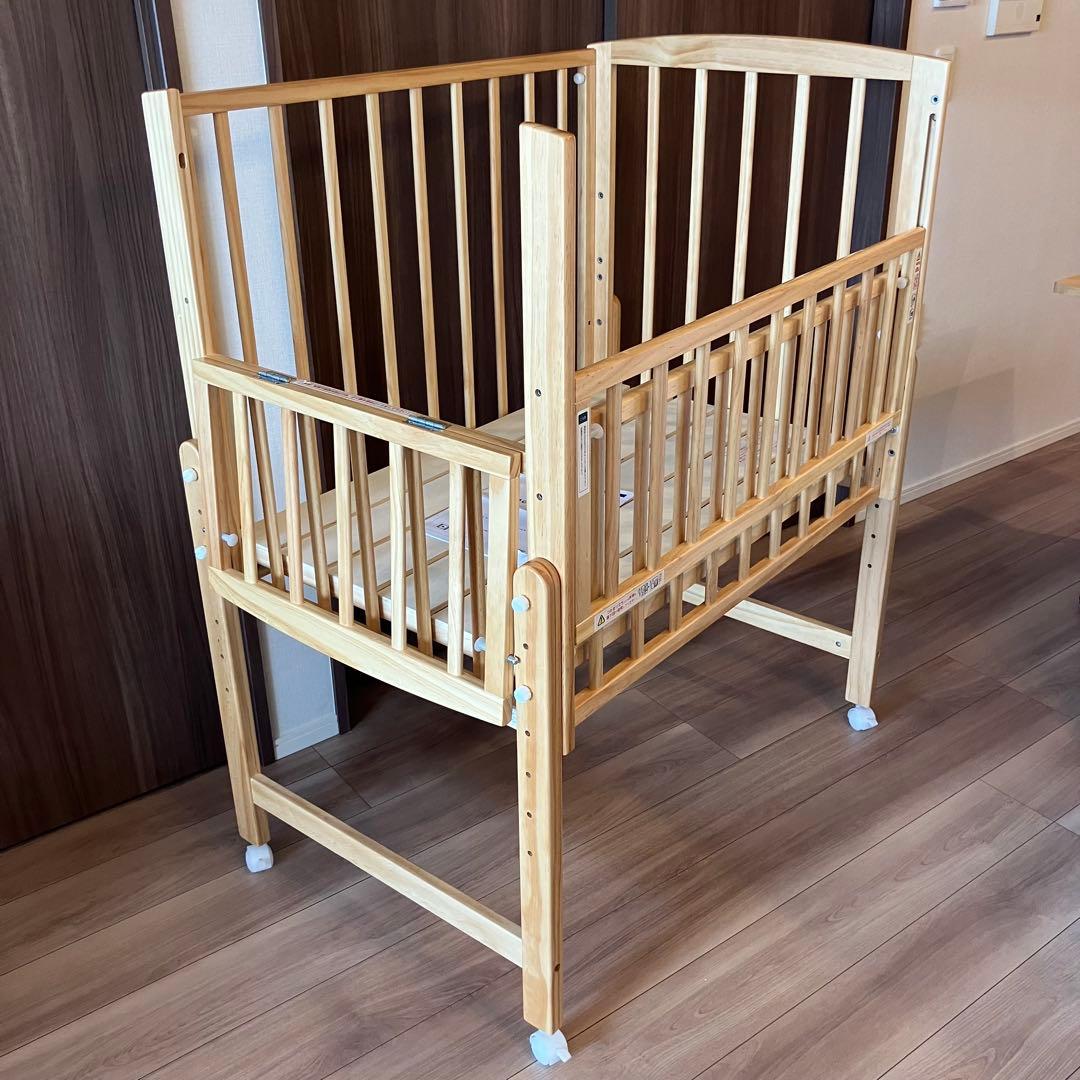 ノモック　Wオープンハイタイプ　ミニベビーベッド ナチュラル