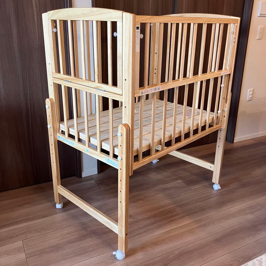 ノモック　Wオープンハイタイプ　ミニベビーベッド ナチュラル