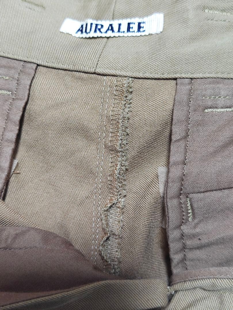 パンツ AURALEE FINE WOOL COTTON TWILL SLACKS