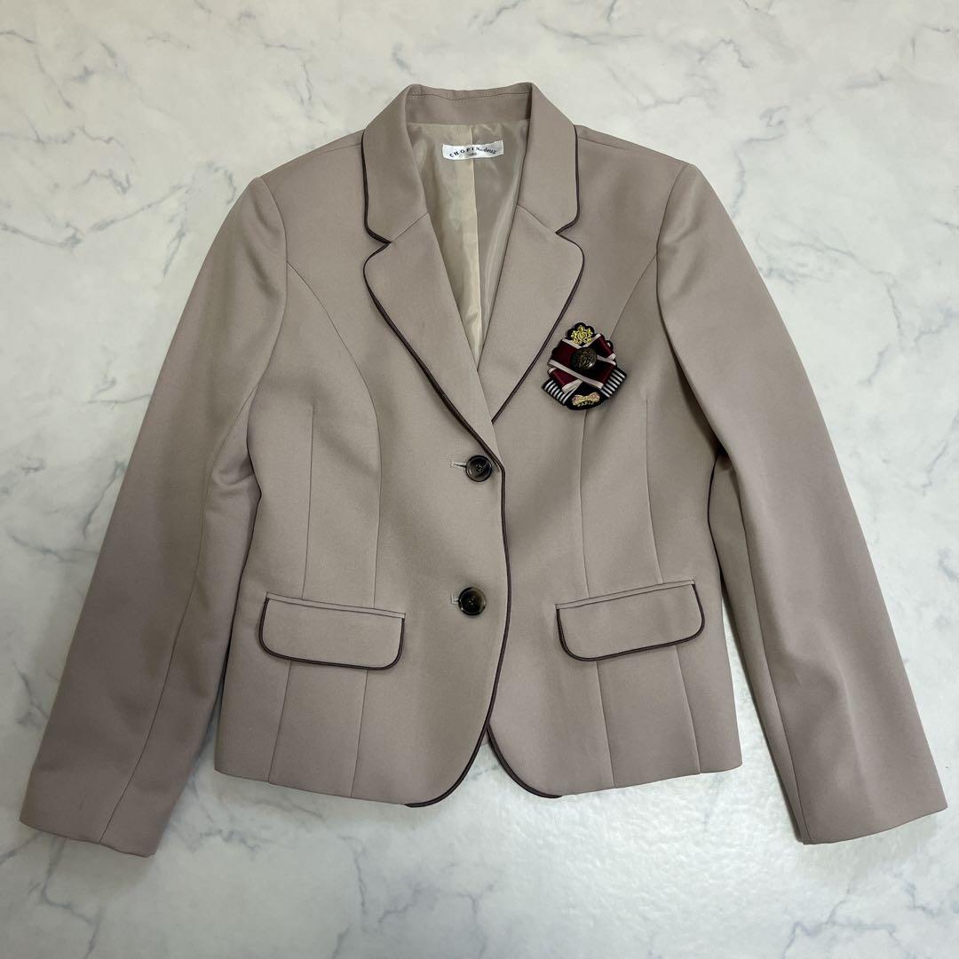 美品 ショパンドゥ 卒服 160 フォーマルスーツ ブラウンチェック ブレザー