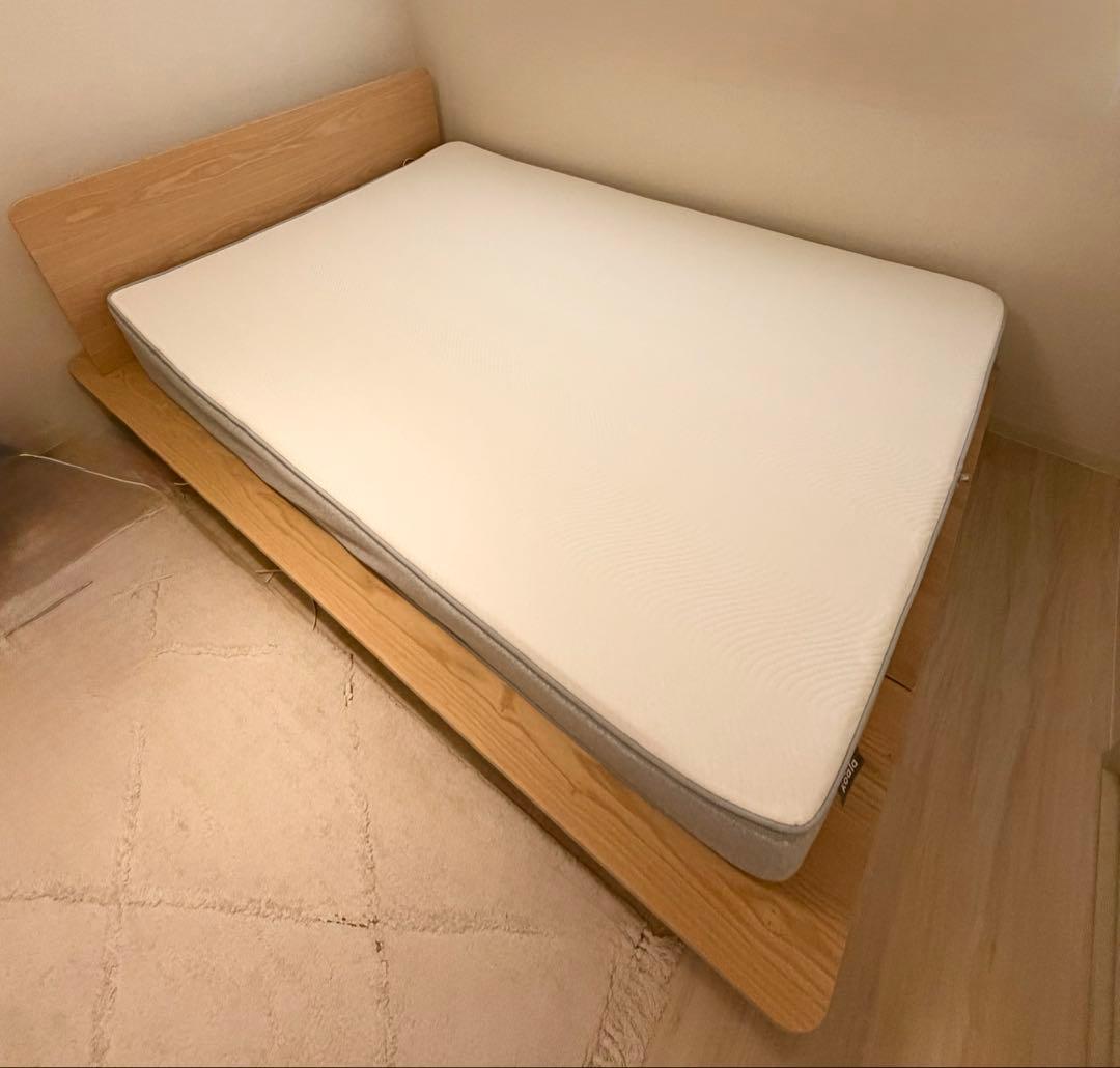 【セット】ダブルベッドフレーム＋コアラマットレス／たのメル便発送