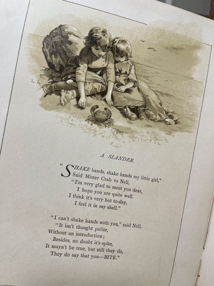 クリスマス　洋書　アンティーク　稀少　古書　絵本　少女　リトグラフ