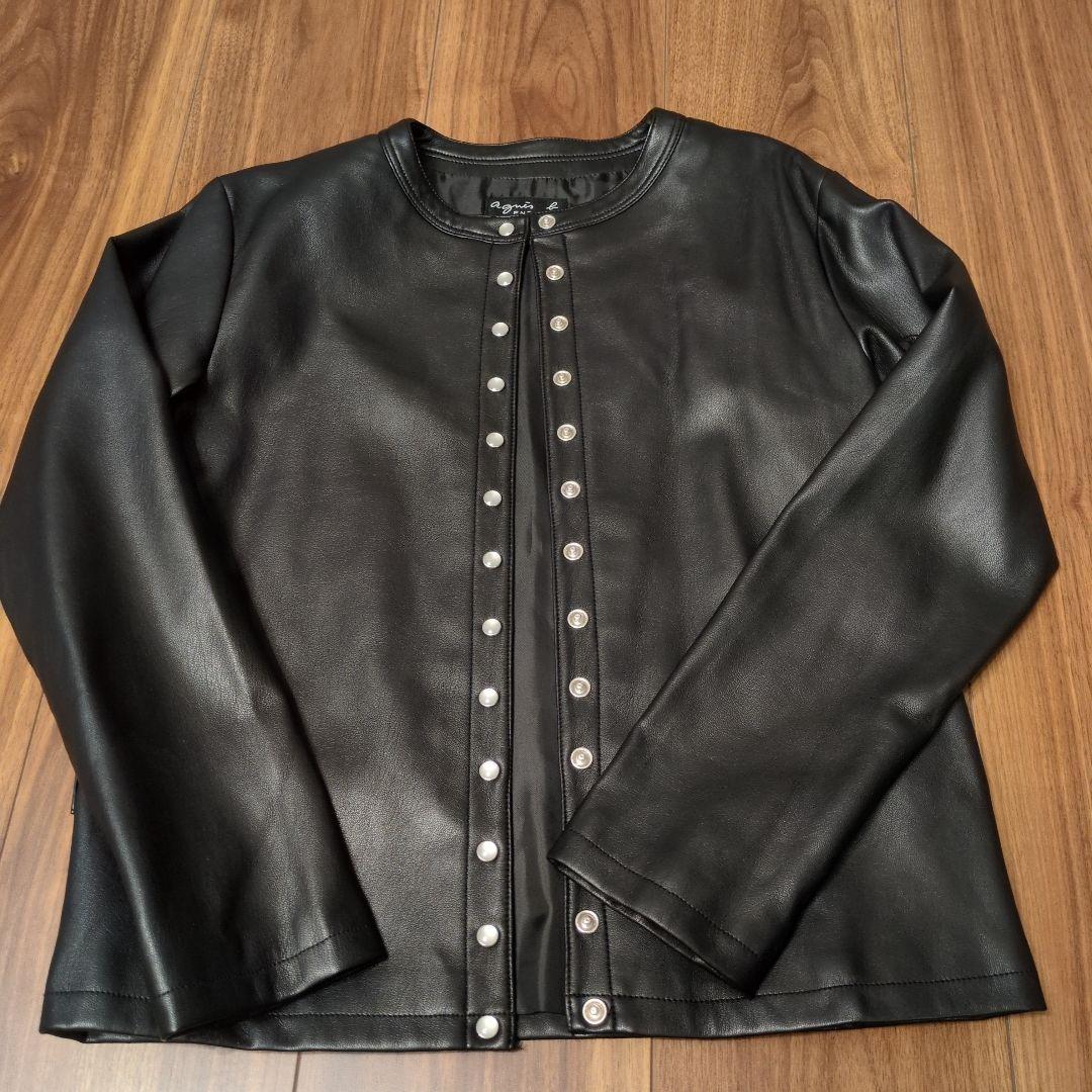 agnès b. アニエスベー 黒レザージャケット 12 ans　新品未使用