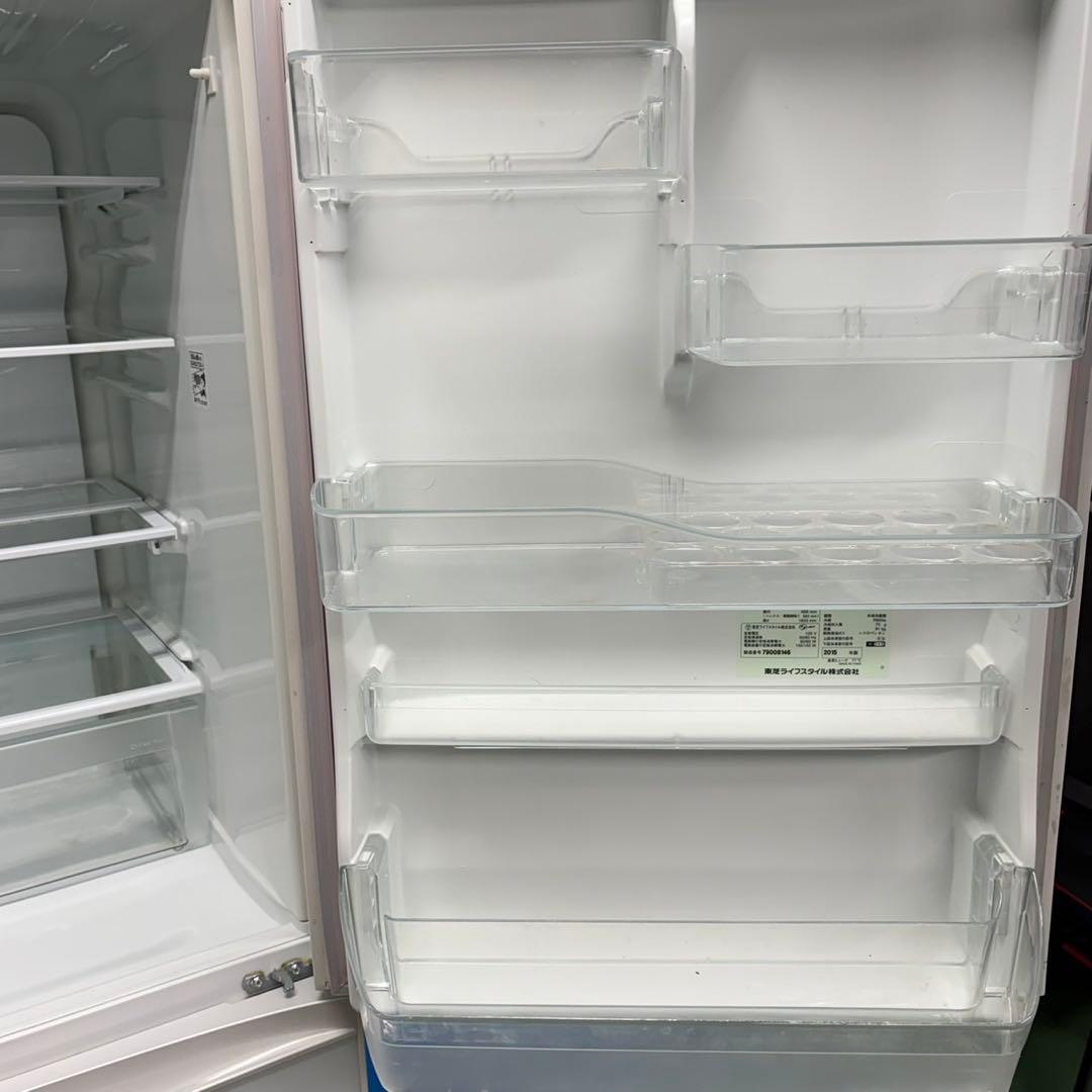 699 大型冷蔵庫　鏡面　ガラストップ　自動製氷機　400L強 極美品　5ドア