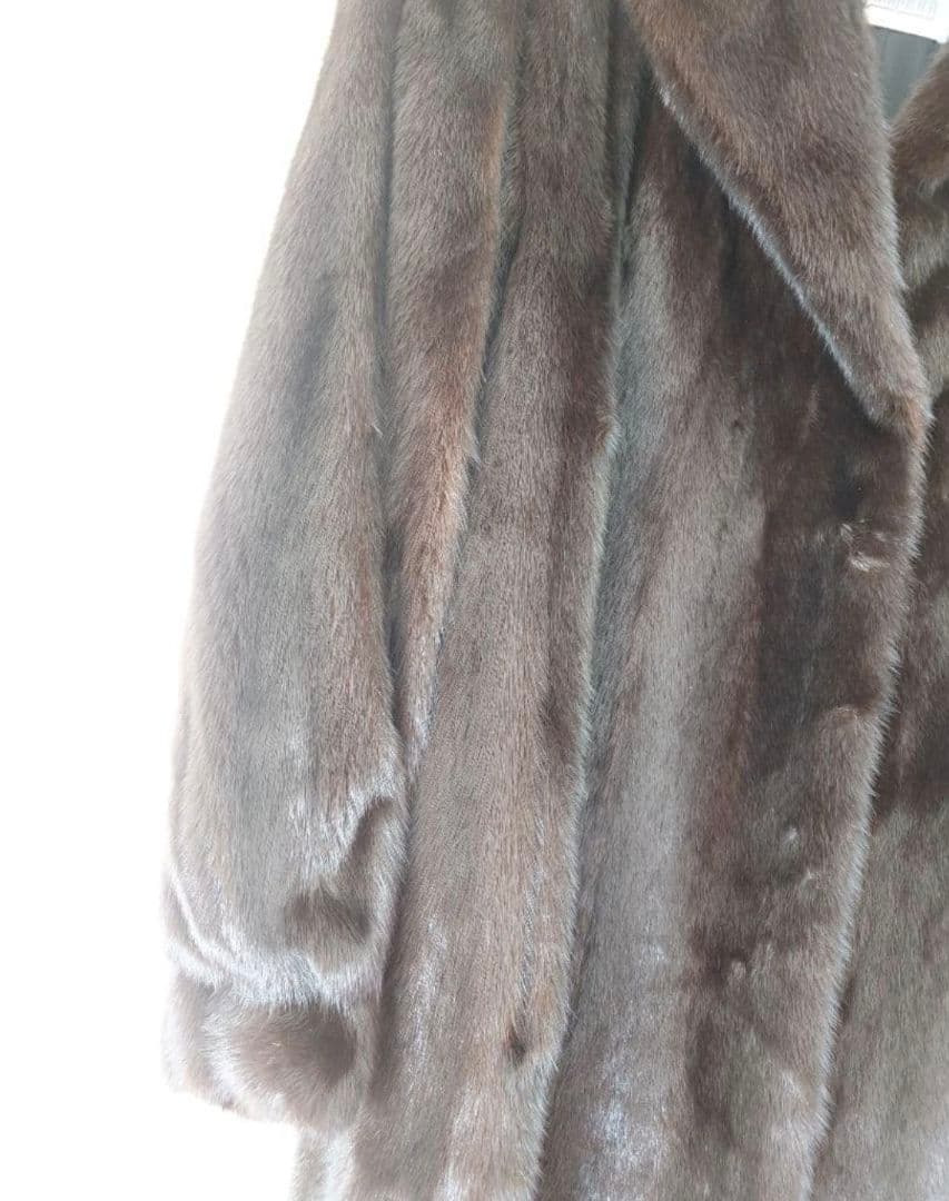 金タグ　Antonovich　進道毛皮　サガミンクロイヤル　ロング　コート　XL