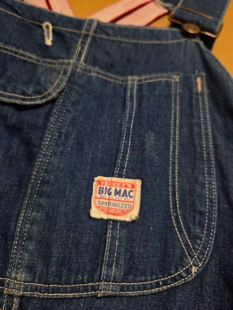 40s 50s 盾タグ BIG MAC デニムオーバーオール ヴィンテージ