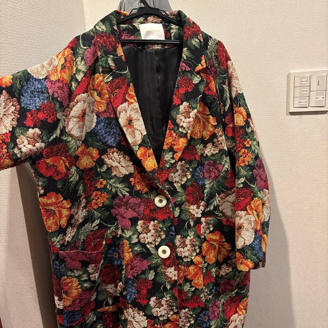 manana suerte マニャーナスエルテ 花柄 ゴブラン チェスターコート