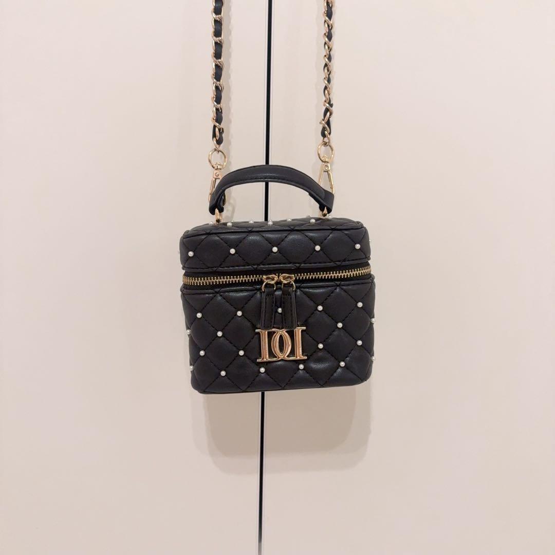 【非売品 】Darich キルティングビジュースクエアミニバッグBLKブラック黒