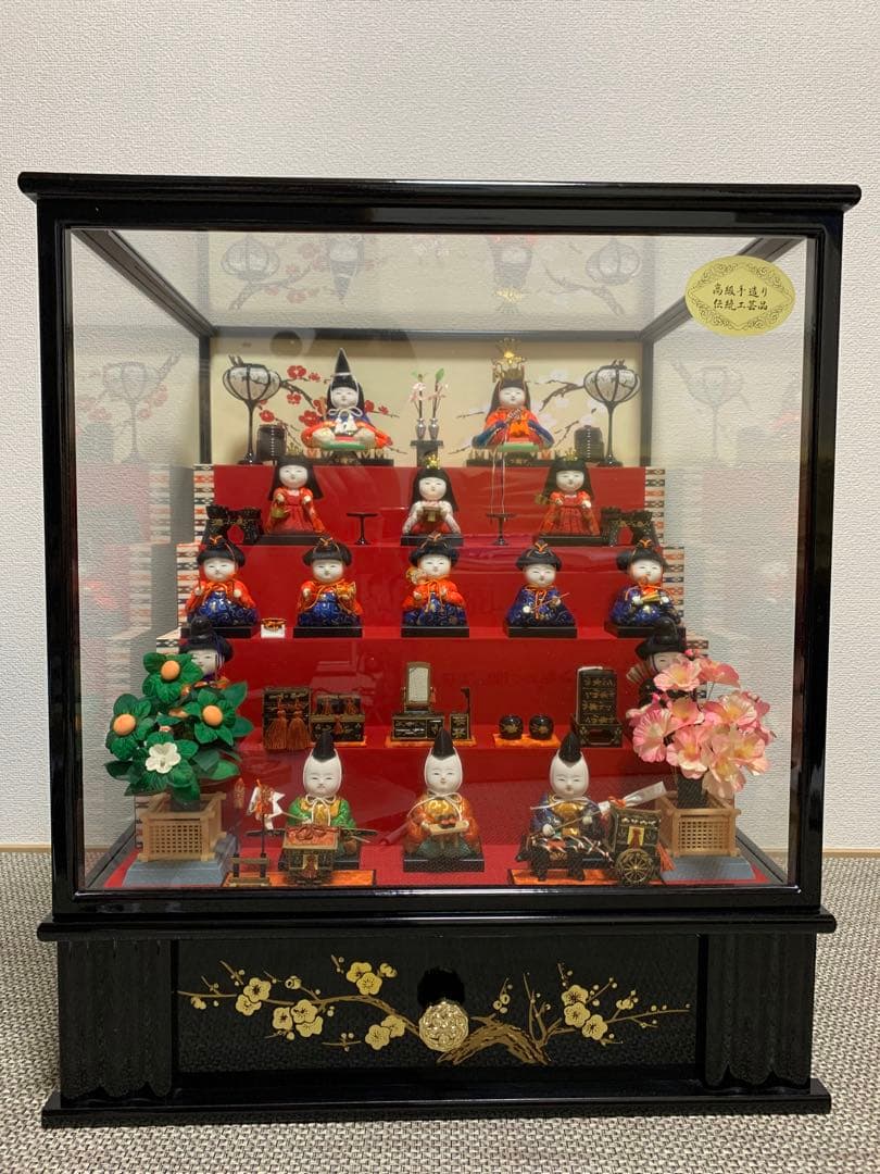 アンティーク 雛人形 ガラスケース付き 美品