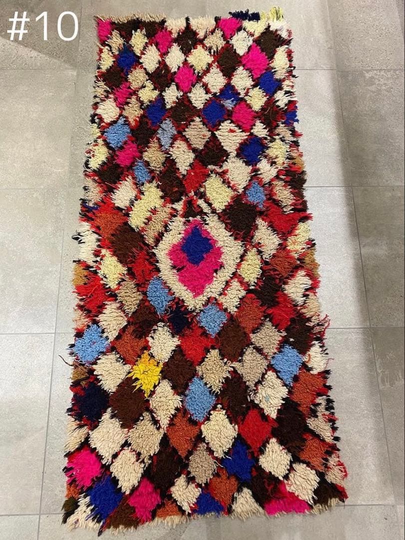 ボシャルウィット　ボヘミアン ダイヤモンドパターンラグ