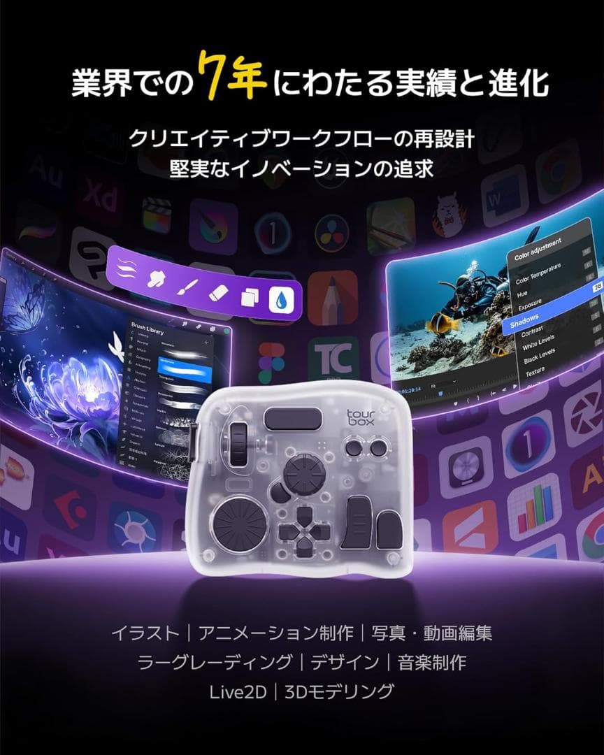【新品未開封】TourBox Elite Plus　ケース &USBケーブル付き