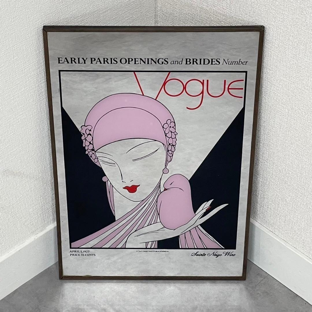 70's ヴィンテージ VOGUE ヴォーグ パブミラー 鏡 アート ビンテージ
