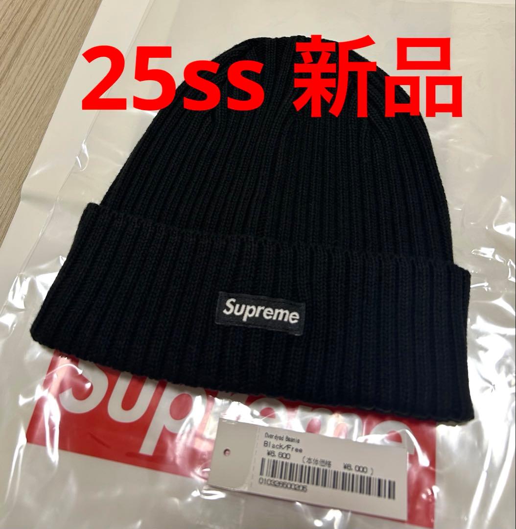 24時間以内発送 新品 黒 25ss Overdyed Beanie
