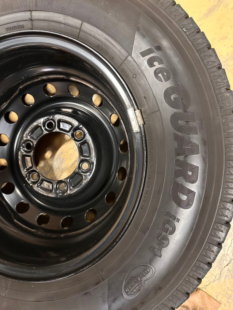 ハイエース　純正　鉄ホイール　ヨコハマ　アイスガード iG91 スタッドレス