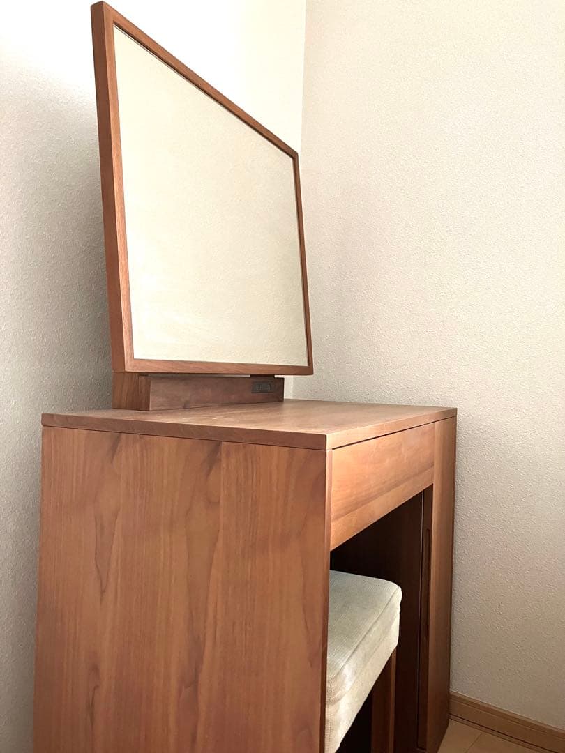 ウッド調モダンドレッサー・鏡台