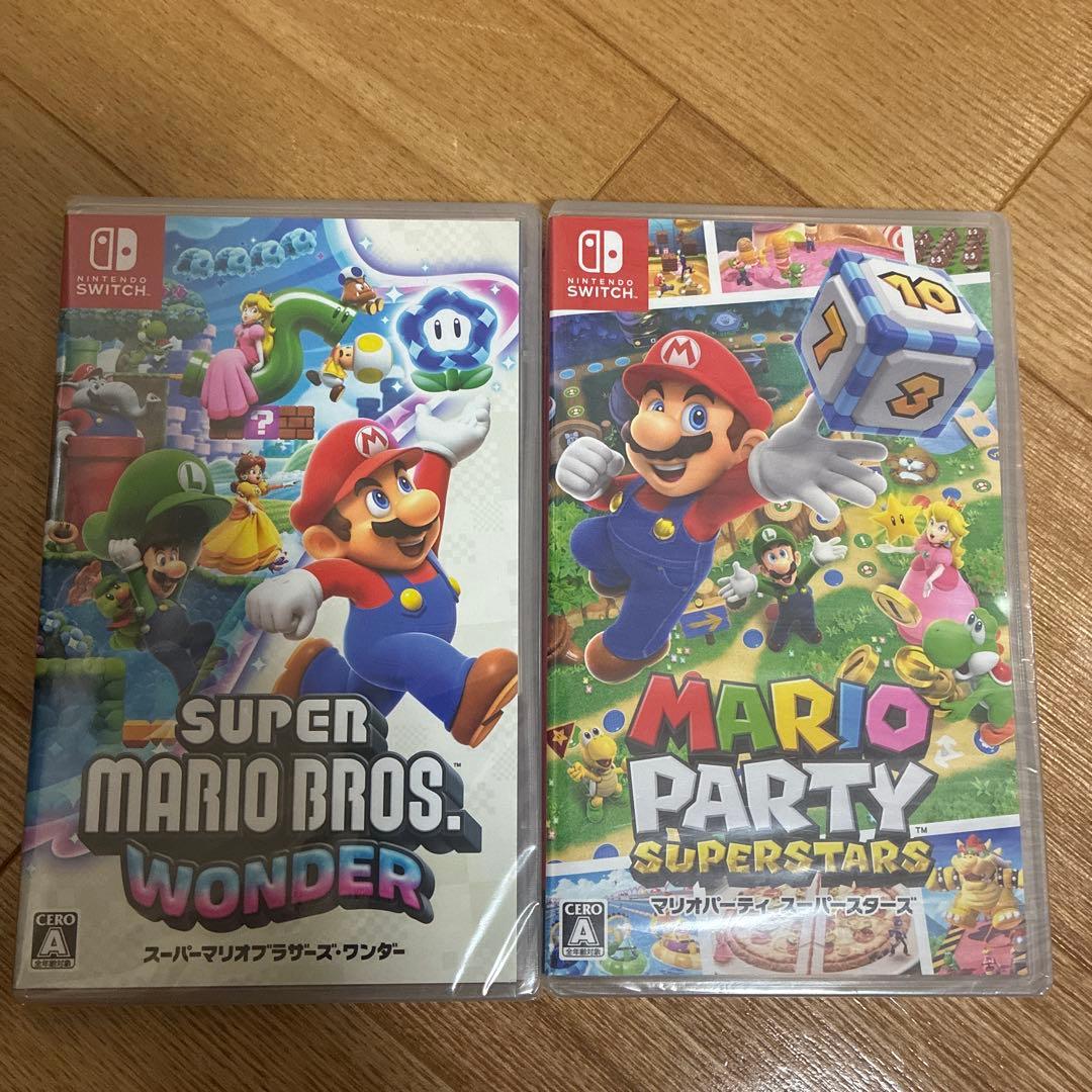 スーパーマリオブラザーズワンダー、マリオパーティスーパースターズセット新品未開封