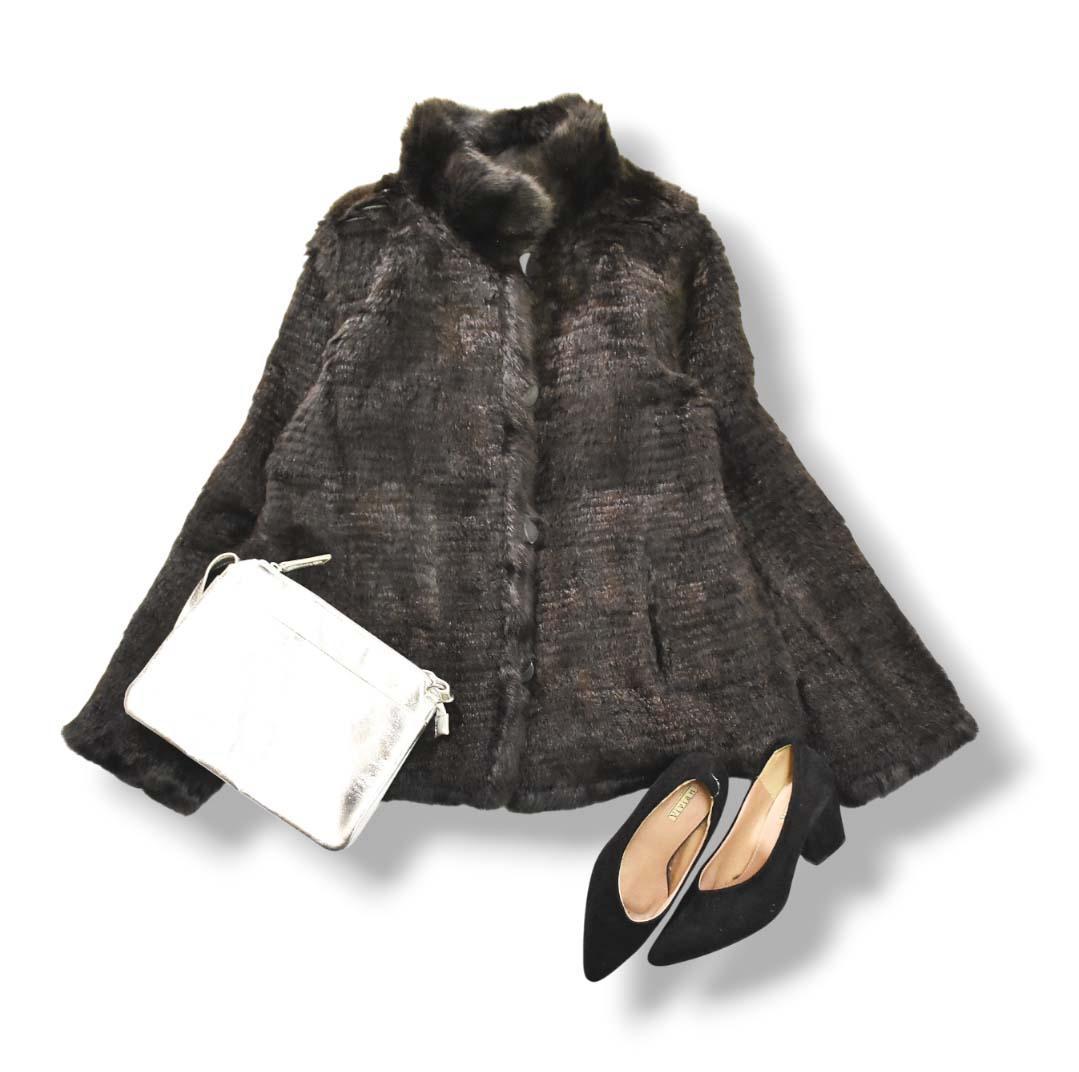 【人気】 【高級】 レリアン リバーシブル リスファー ファーコート 9 ♪