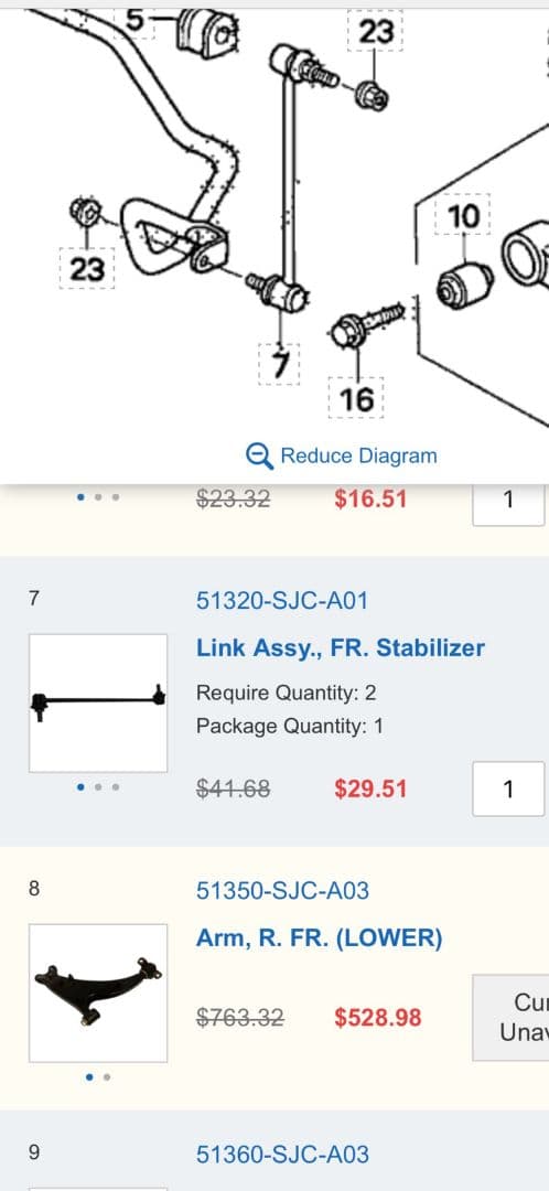 06〜14yリッジライン　希少　純正スタビライザーリンク　2本セット
