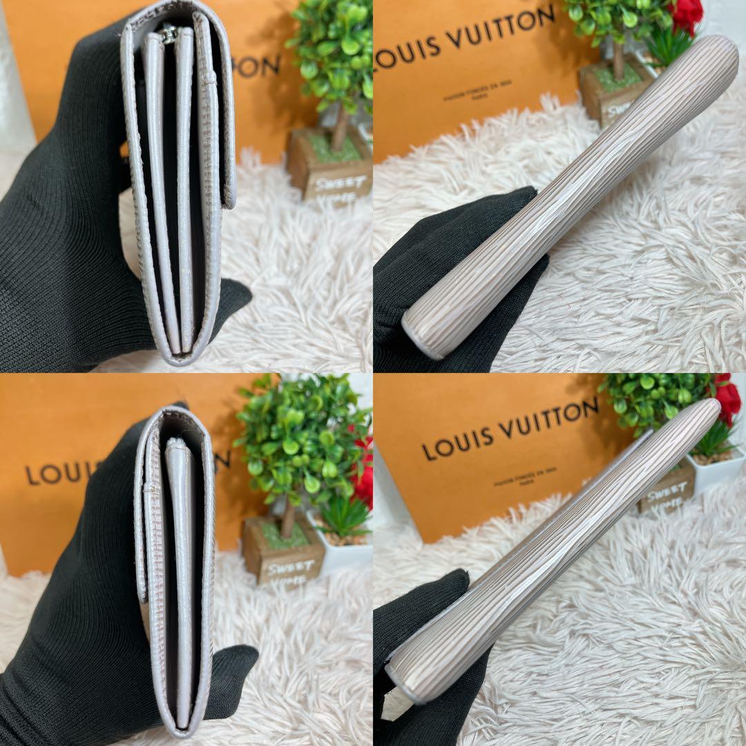 ！美品！ ルイヴィトン エピ 長財布 ポルトモネ クレディ リラ　グレージュ