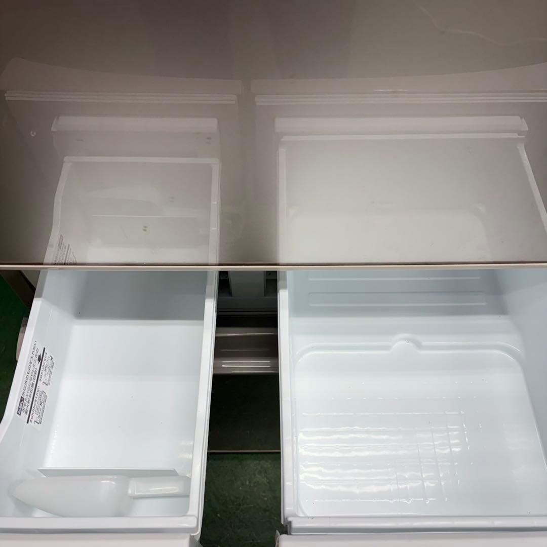 717 鏡面　ガラストップ　5ドア　左開き　大型冷蔵庫　400L強　美品　格安