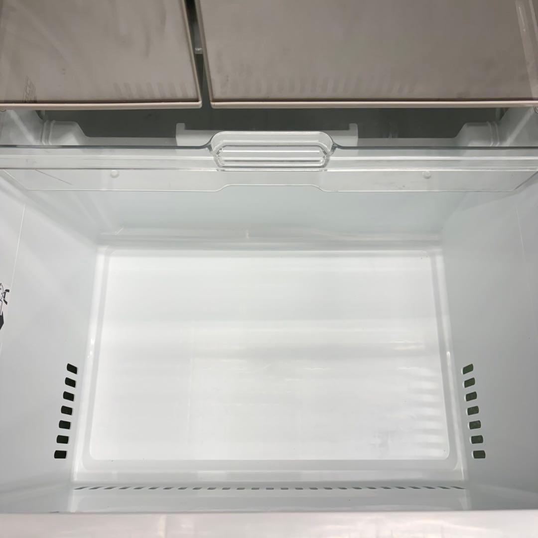 717 鏡面　ガラストップ　5ドア　左開き　大型冷蔵庫　400L強　美品　格安