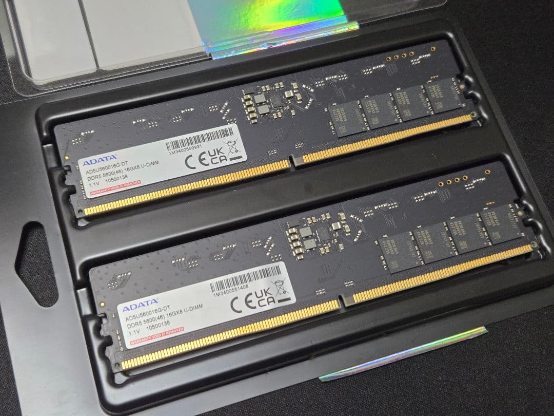 ADATA DDR5 5600Mhz 16GB 2枚 計32GB PCメモリ