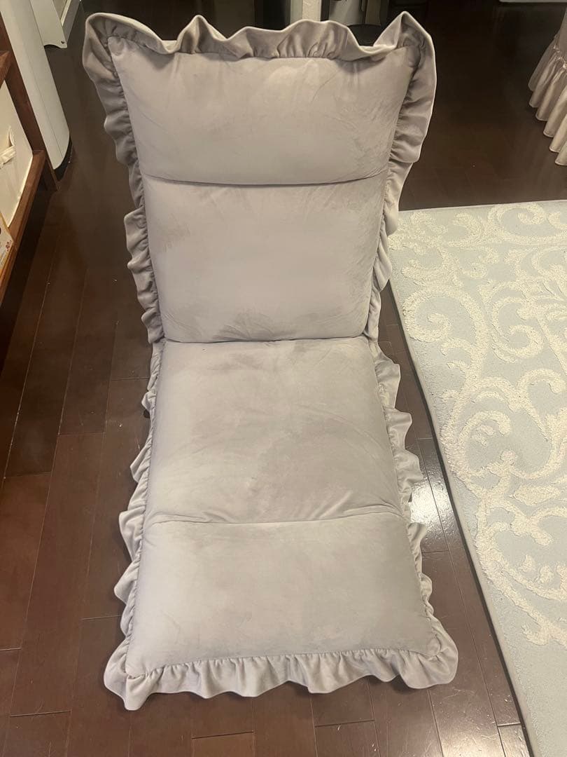 【美品】フランフラン　座椅子　ハイバック　グレー　カラン