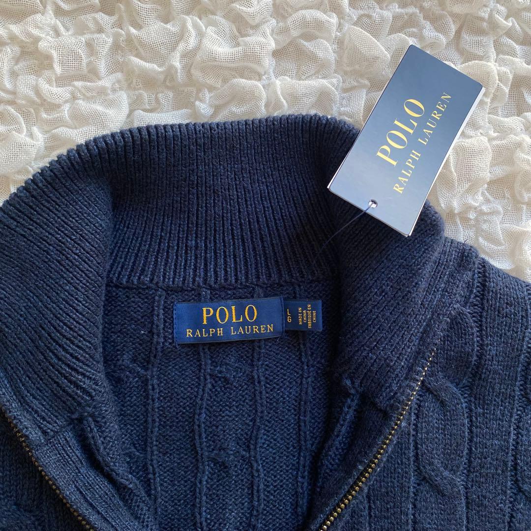 【新品未使用】POLO RALPH LAUREN ハーフジップ ケーブルニット