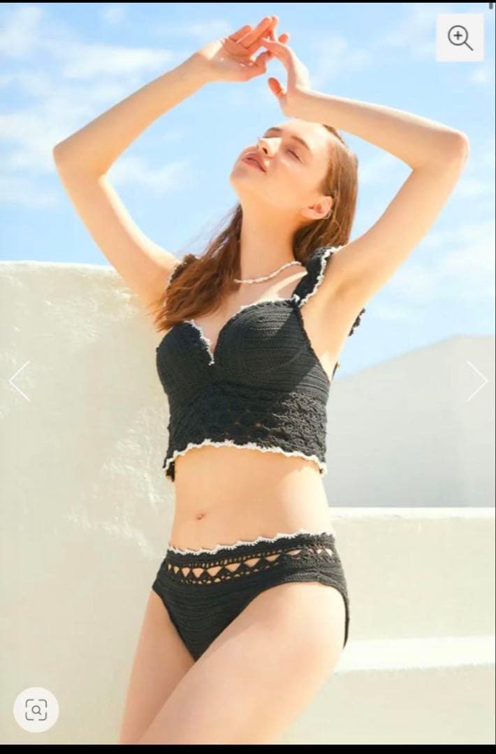 リエンダ　フリルショルダークロシェワイヤーカップbikini 水着