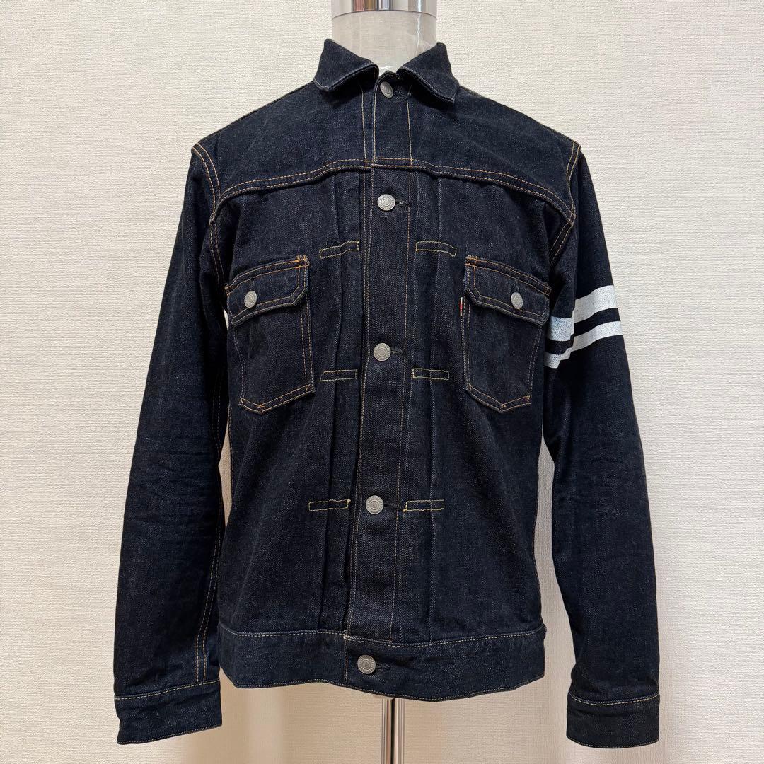 桃太郎ジーンズ　デニムジャケット　出陣　赤耳　濃紺　バック刺繍　日本製　XL