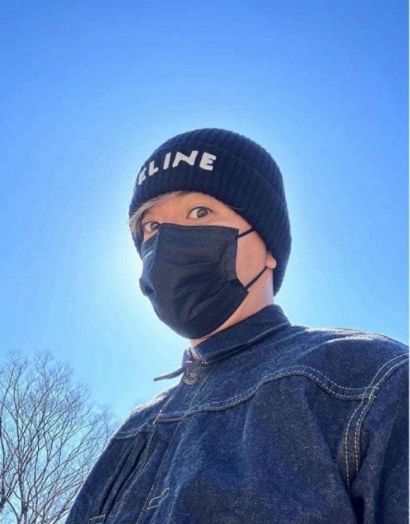 CELINE セリーヌ　ダークブルー ニット帽　キムタク　木村拓哉　正規品