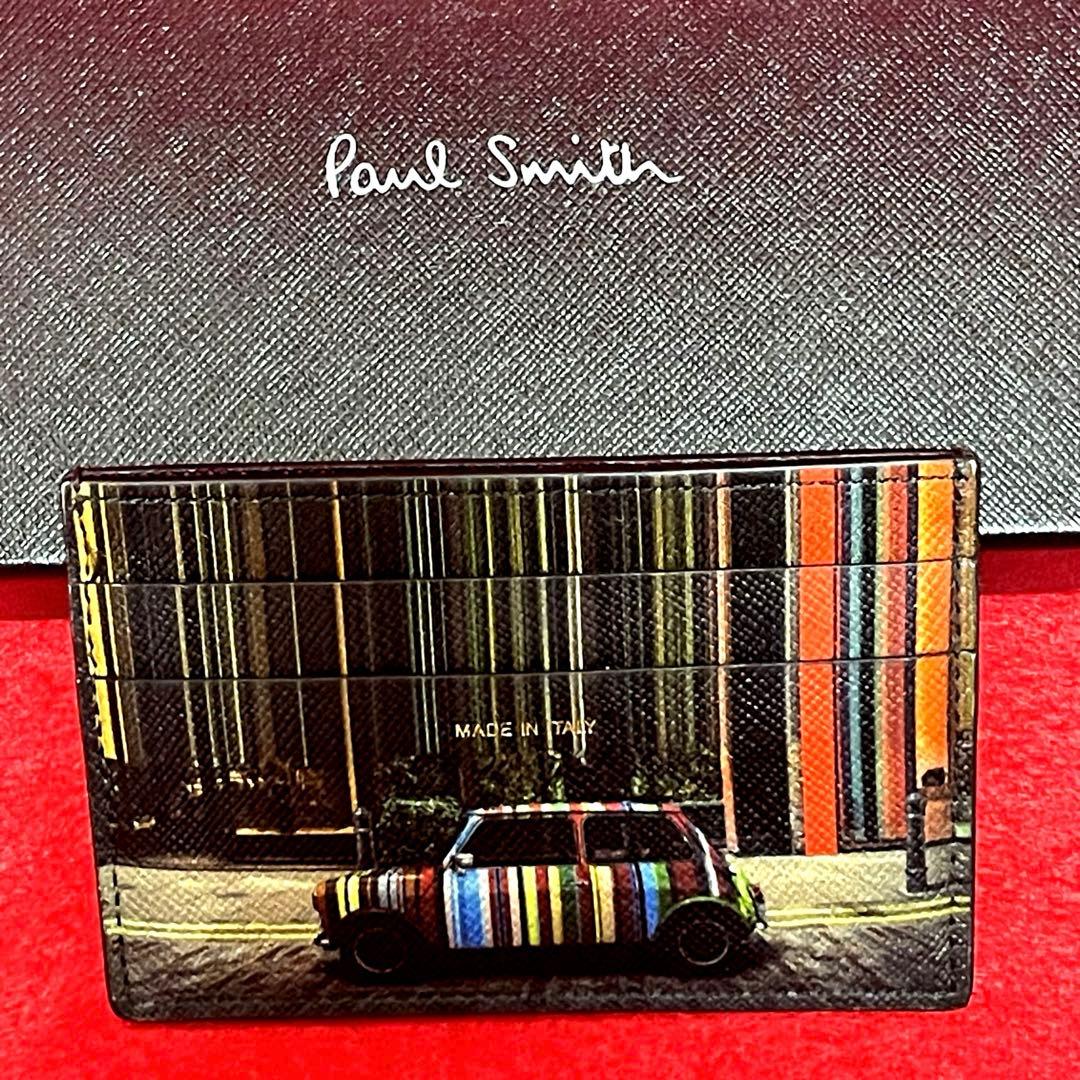 ポールスミス　PaulSmith マルチカラー カードケース　ミニクーパー
