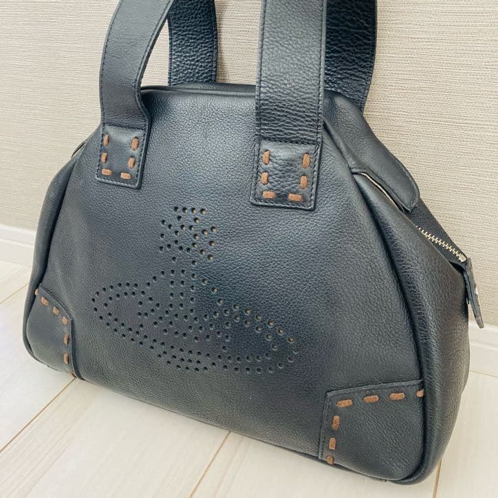 ヴィヴィアン・ウエストウッド ハンドバッグ 黒 BK レザー オーブ