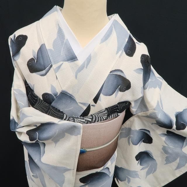 sarah_tokyo 新品 綿絽 紫織庵 友禅染 大金魚 浴衣 6497