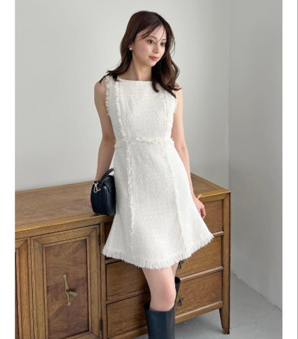 snidel スナイデル　ツイードミニワンピース