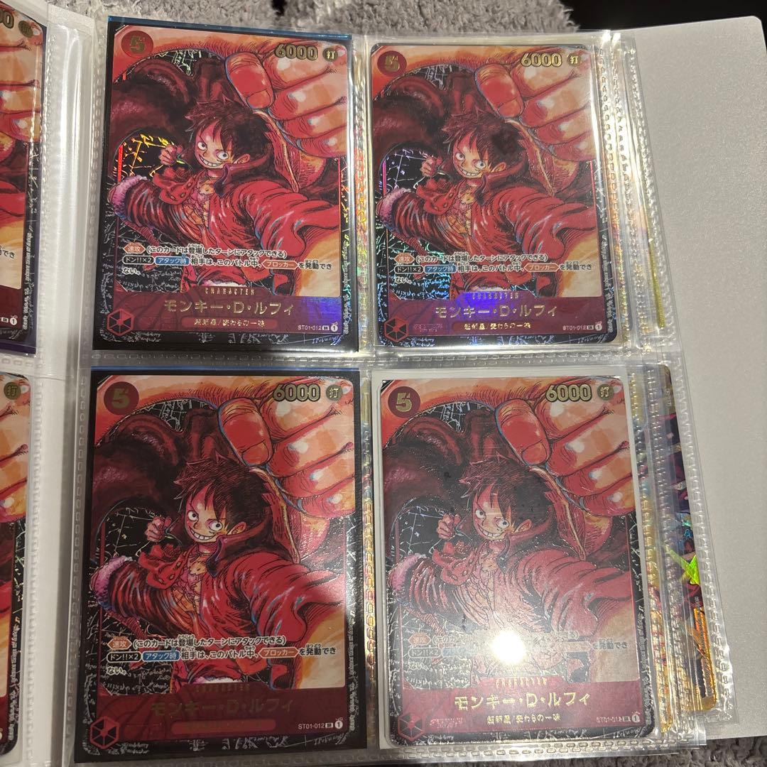 モンキー・D・ルフィ SR ST01-012 尾田先生 書き下ろし　4枚セット