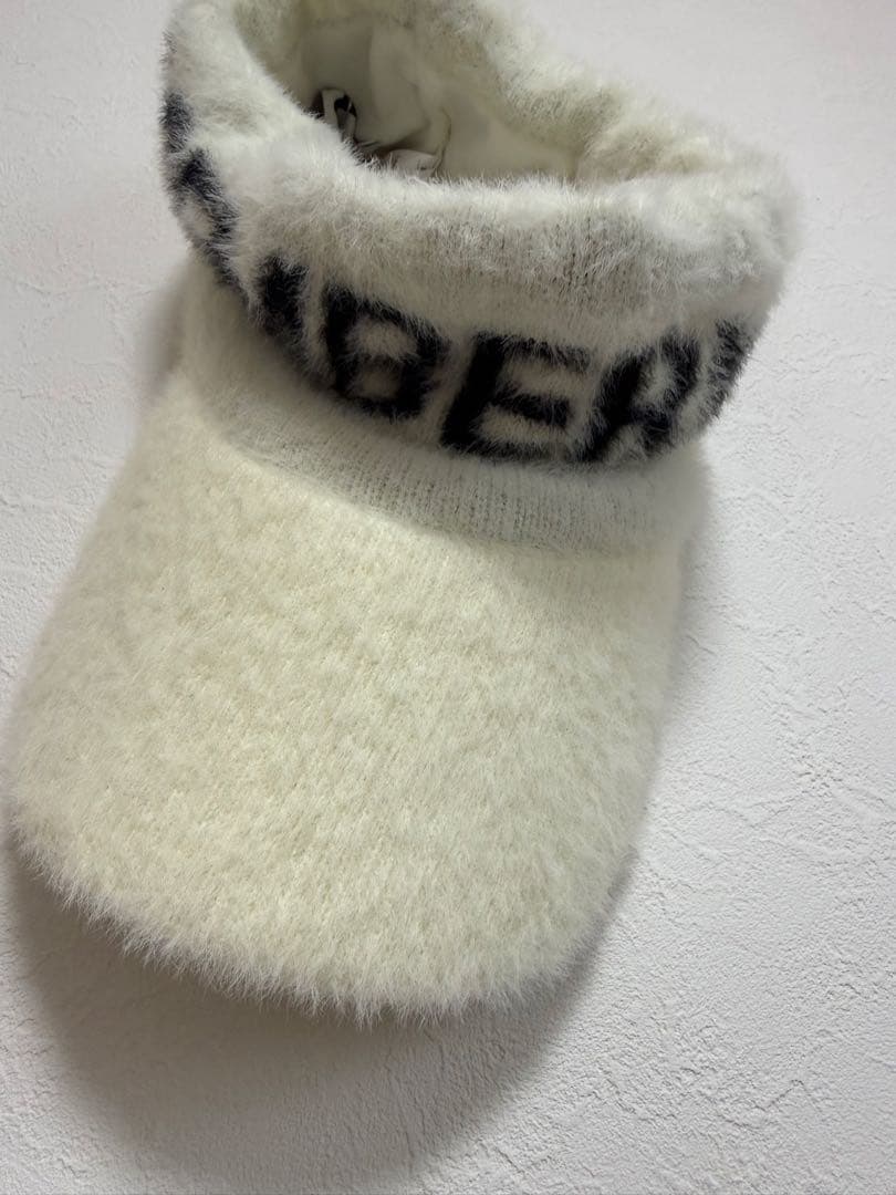 【値下げ】ディッセンバーメイ フロントロゴシャギーニットサンバイザー