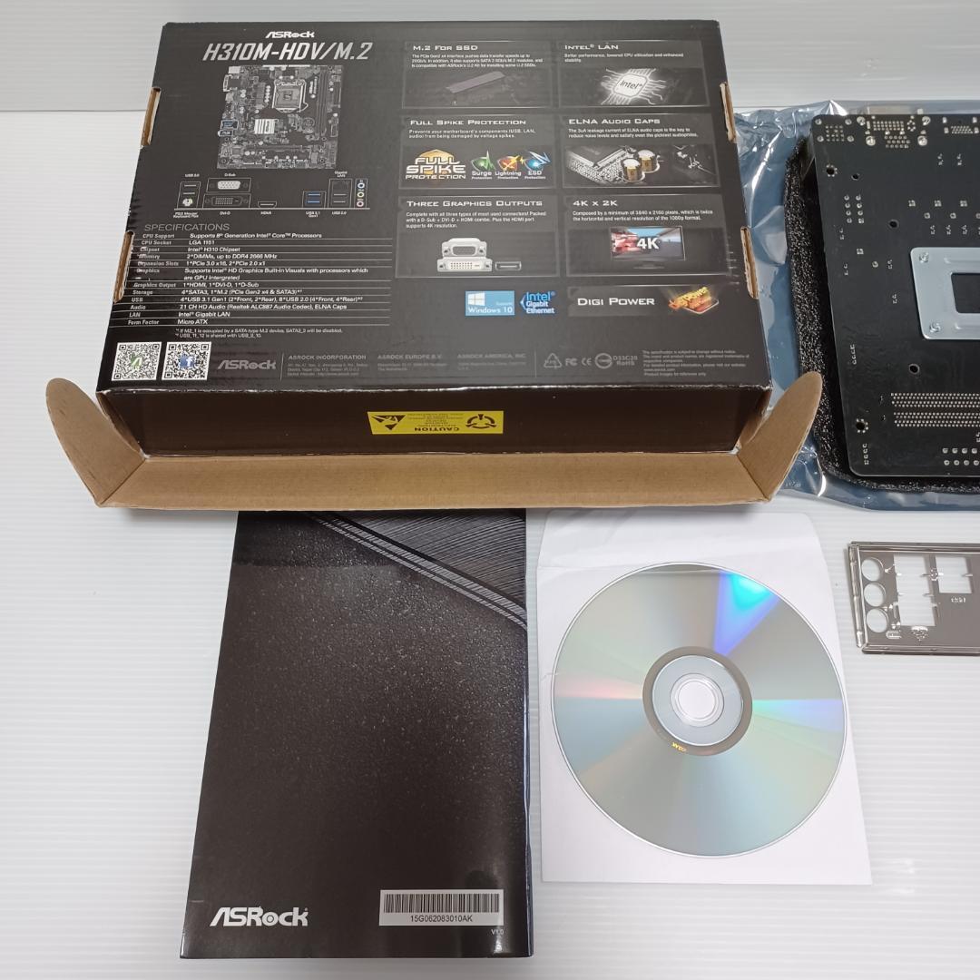 ASRock H310M-HDV/M.2 マザーボード　60M478