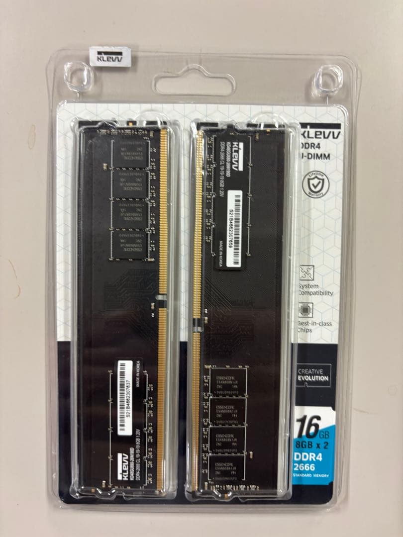 メモリー KLEVV DDR4 U-DIMM 16GB (8GB x 2)