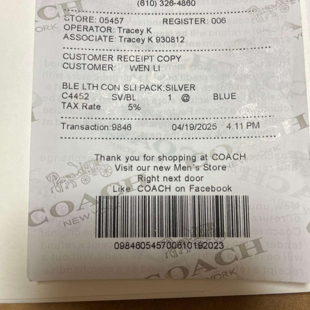 COACH ブルー長財布