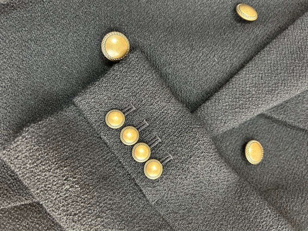 アナイ　ANAYI リングツィードダブルジャケット　紺ブレ　キレイめ