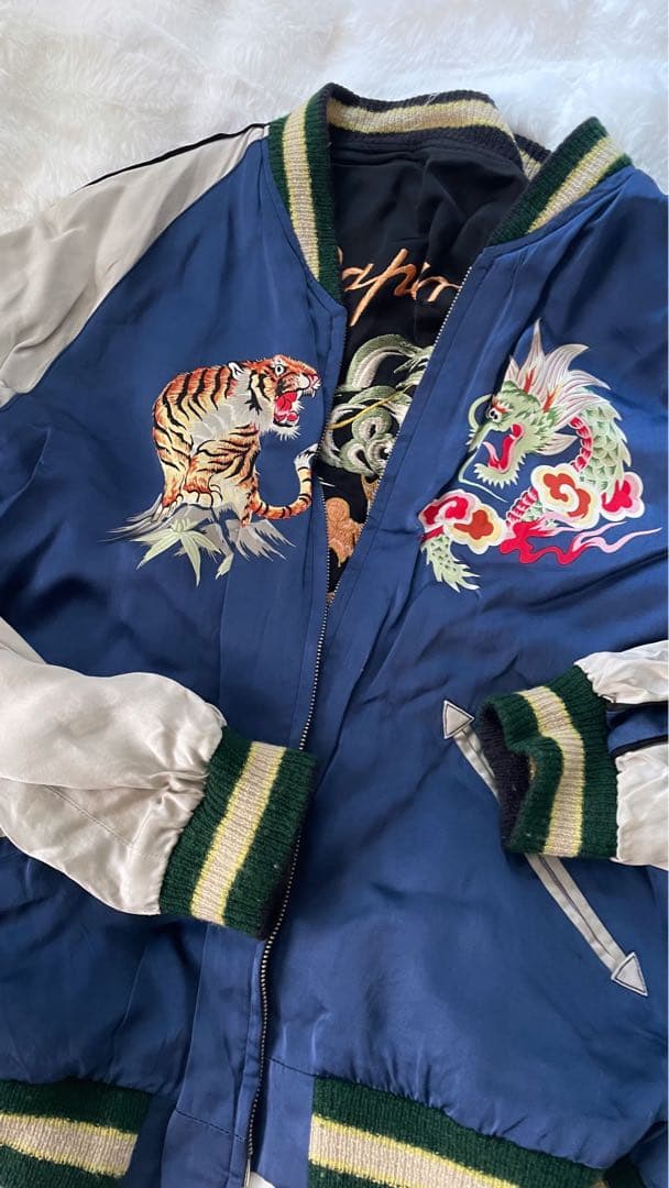 刺繍入りスカジャン 日本 53-56