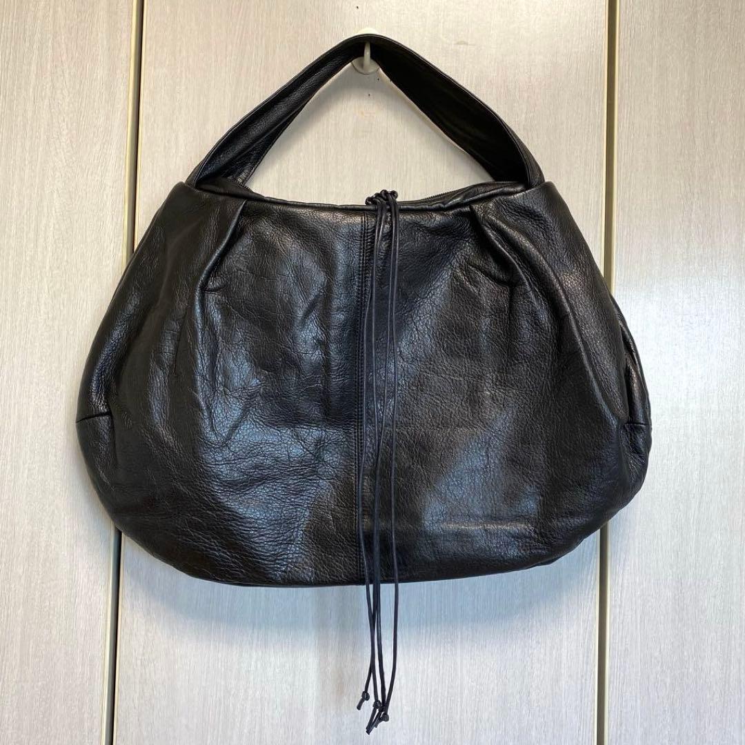 ワイズ　ヨウジヤマモト　レザーバッグ　ユニセックス　ブラック