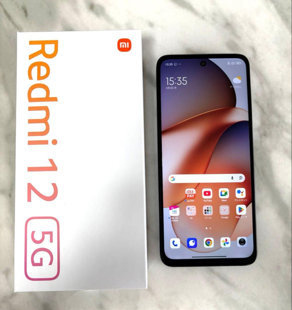 【美品】xiami Redomi 12 5G 128GB ミッドライトブラック