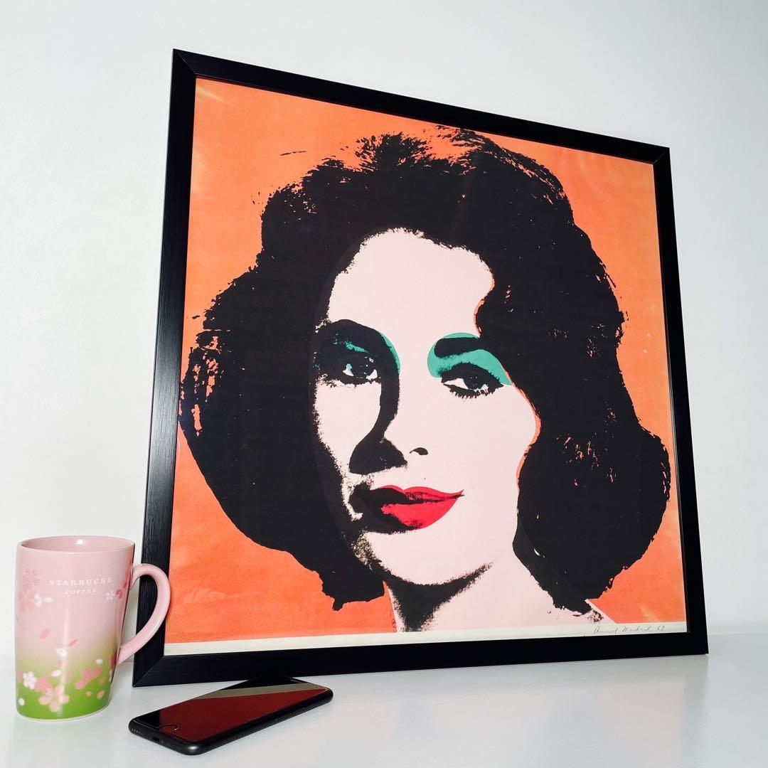 エリザベス テイラー額付50cm×50cmポスター1枚及びA4額付ポスター2枚