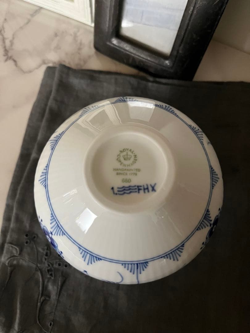 ロイヤルコペンハーゲン　ブルーフルーテッド プレイン ベース S